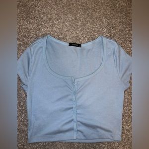 Cropped blue top size m